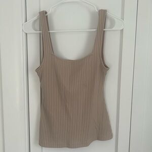Square-Neck Ribbed Tank Too